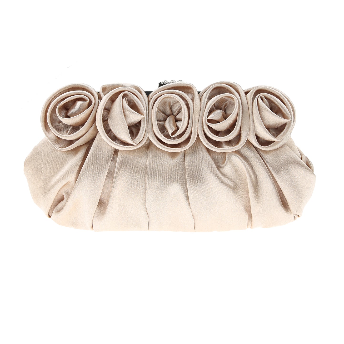 Women's Simple Three-dimensional Flower Satin Clutch Chain Evening Bags