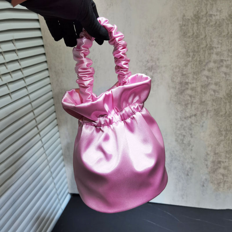 Women's Pleated High-grade Satin Versatile Mini Crossbody Bags