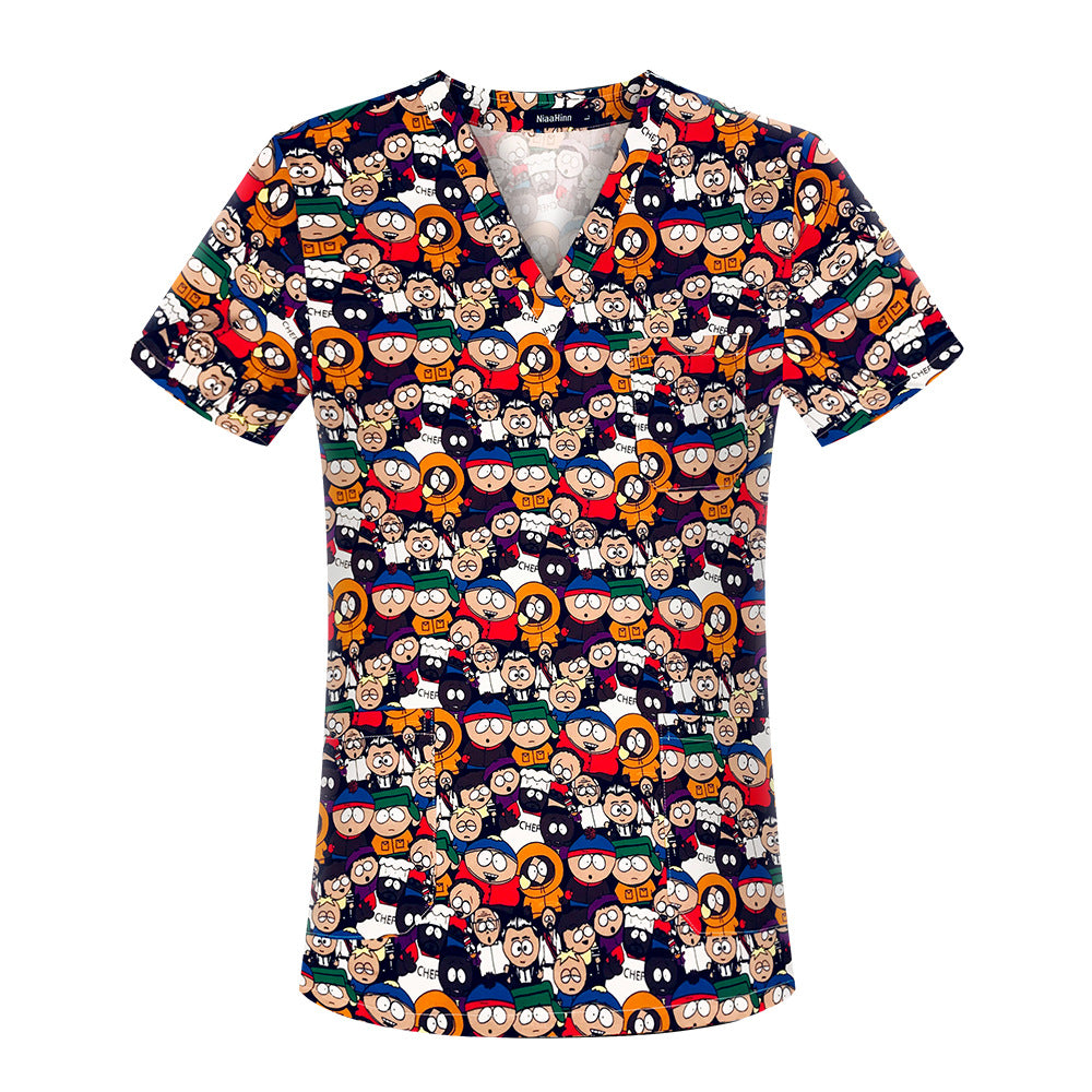Women's & Men's & Hand Washing Clothes Brush T-shirt Uniform