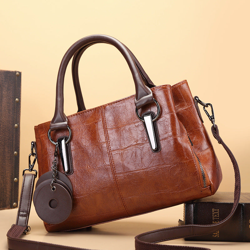 Women's Summer Retro Contrast Color Personality Large Handbags