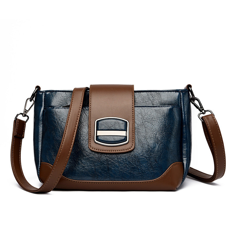 Women's Retro Style Mom Fashion Wax Leather Crossbody Bags