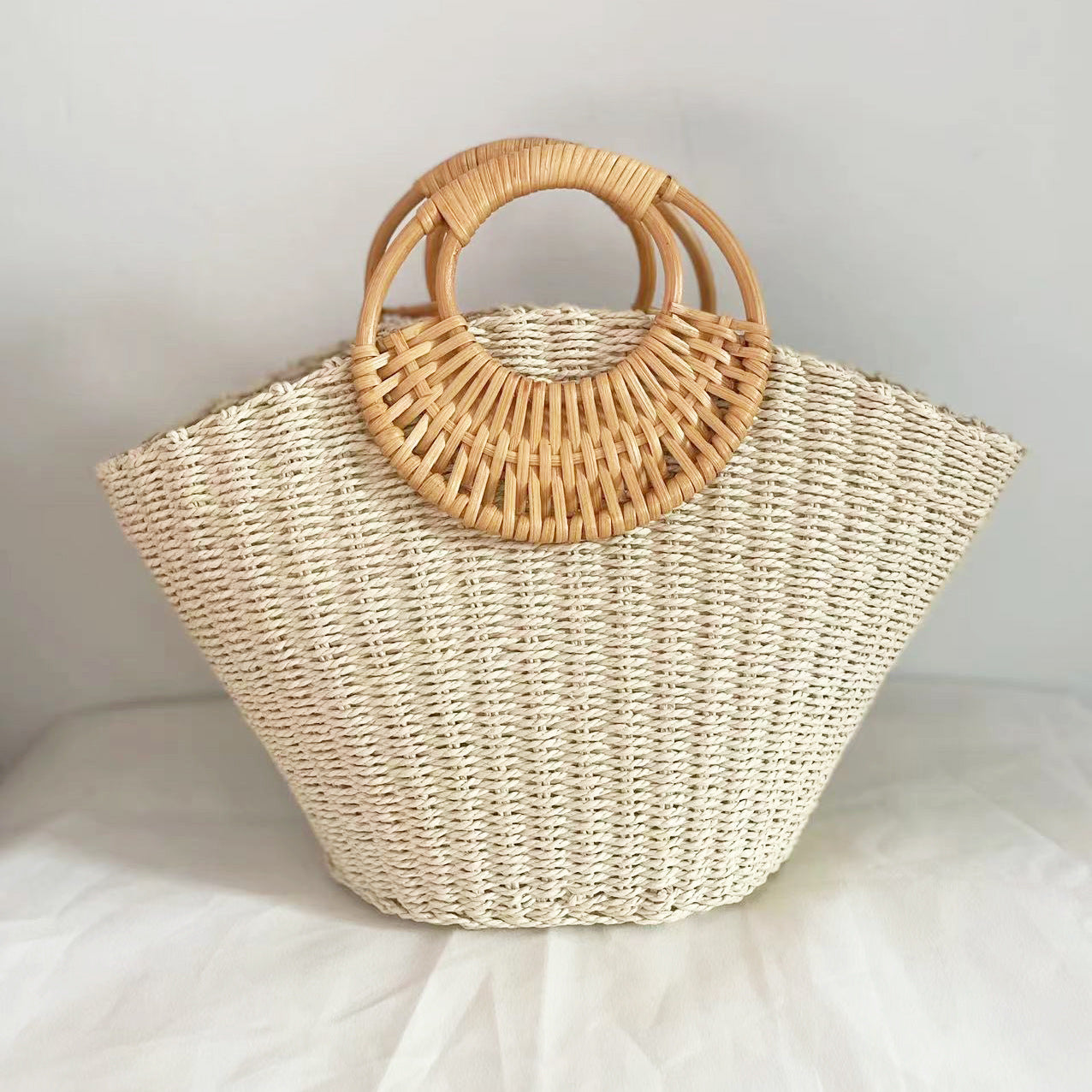 Women's Portable Fashion Leisure Woven Seaside Vacation Bags