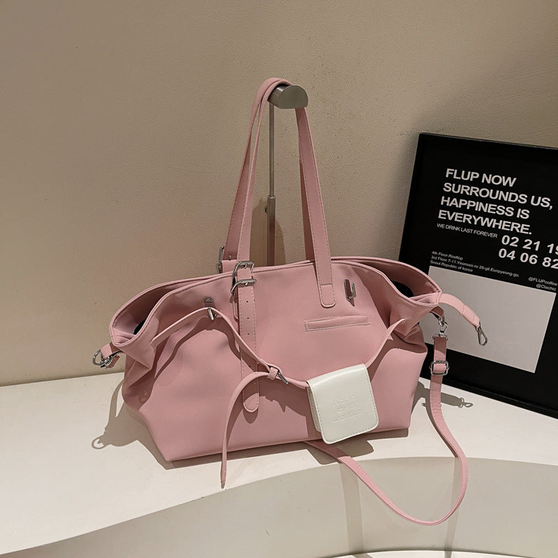 Women's Korean Style Suede Fashionable Retro Large Crossbody Bags