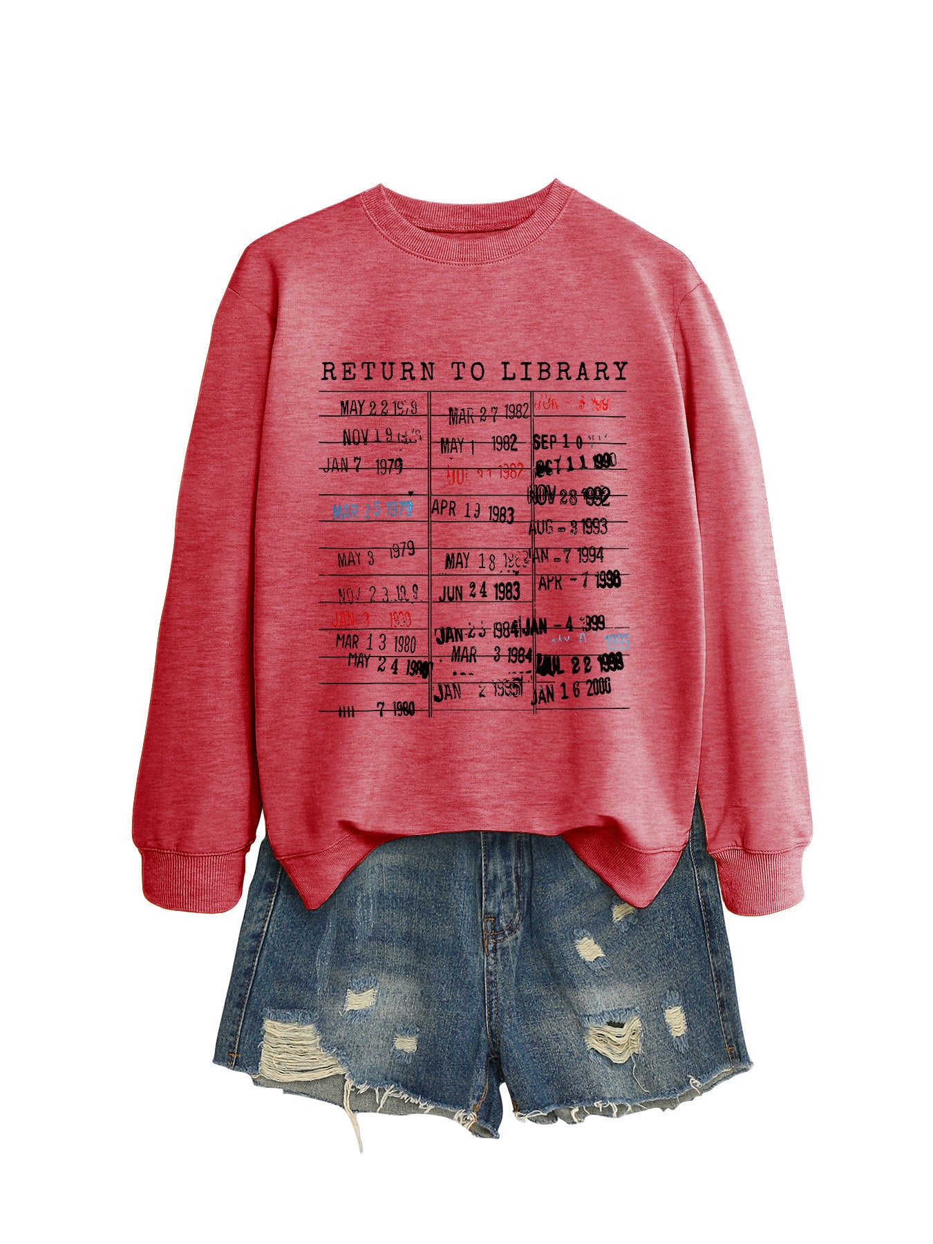 Women's Personalized Printed Fashion Round Neck Loose Sweaters