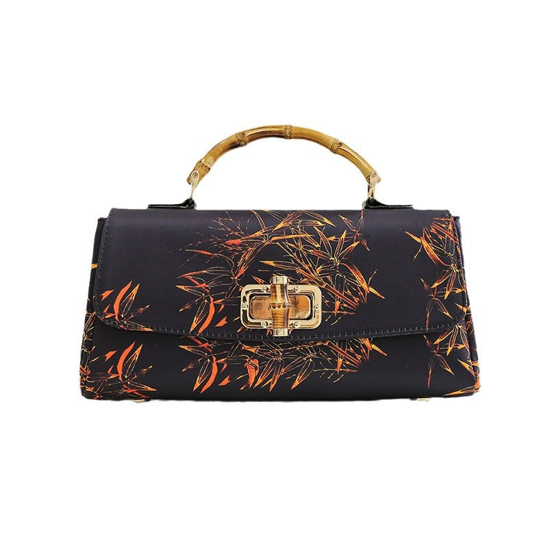 Women's High Quality Cheongsam Leather Antique Vintage Tote Bags