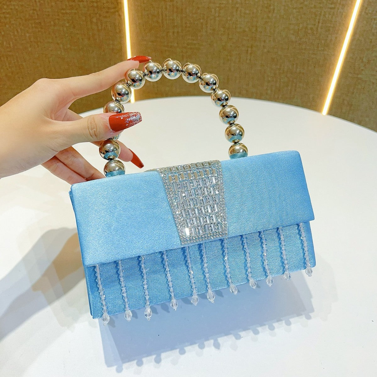 Classic Style Sequins Banquet Pearl Box Bags