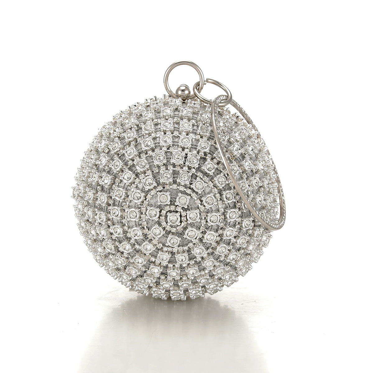 Women's Rhinestone Spherical Ball Dinner Clutch Evening Bags