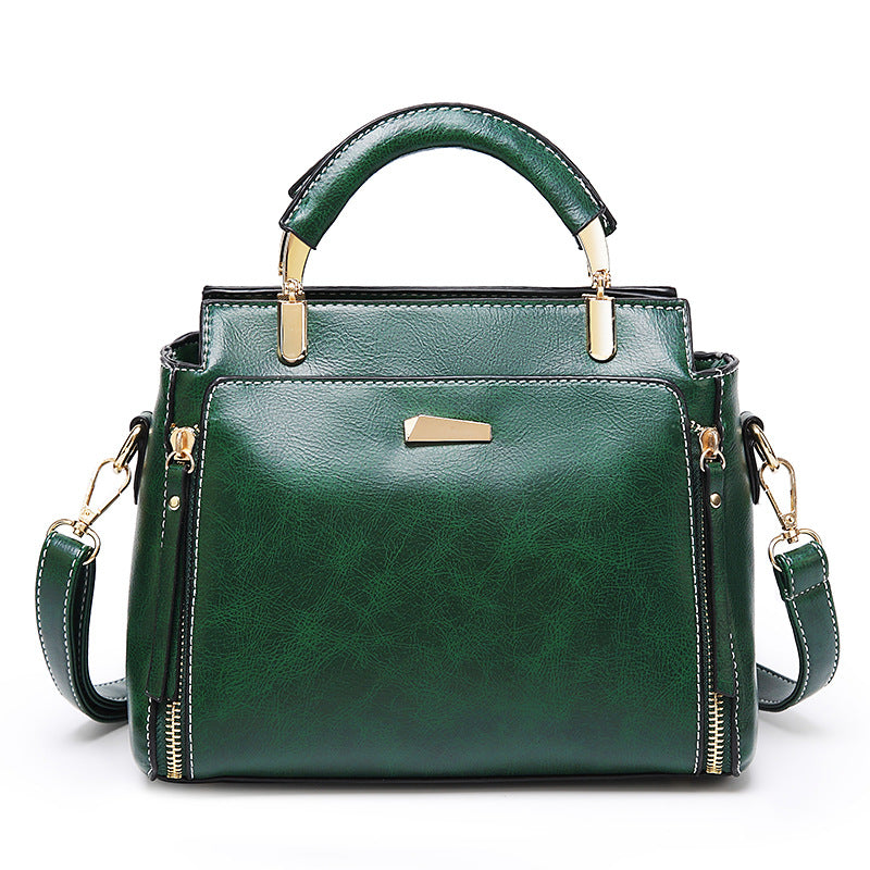 Women's Simple Spring Hand Carrying Temperament Oil Tote Bags