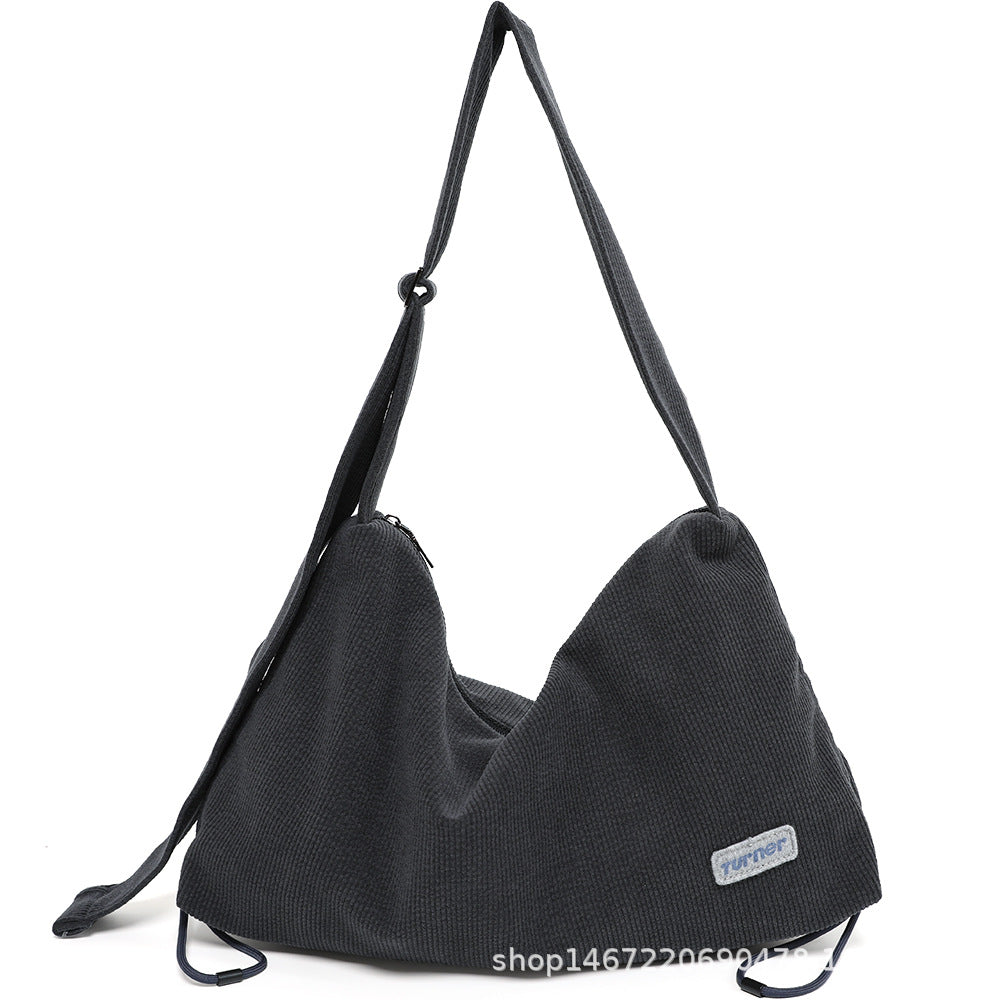 Women's Corduroy Fashion Popular Canvas High Sense Crossbody Bags