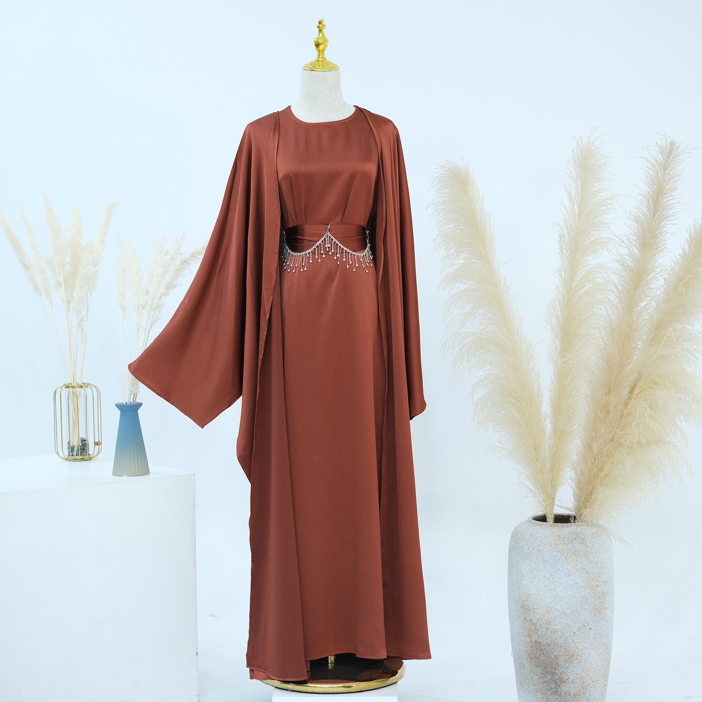 Turkish Elegant Two-piece Set Crystal Chain Suits