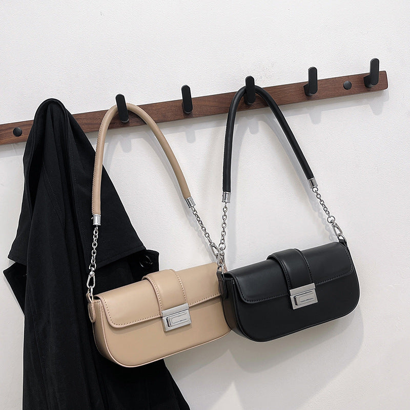Women's Korean Fashion High Sense Underarm Chain Small Square Bags