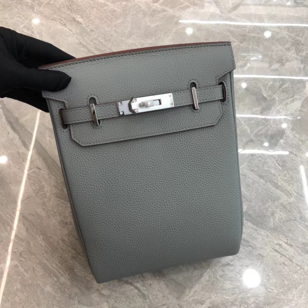 Women's Unisex Genuine Cattlehide Leather Surface Kelly Bags