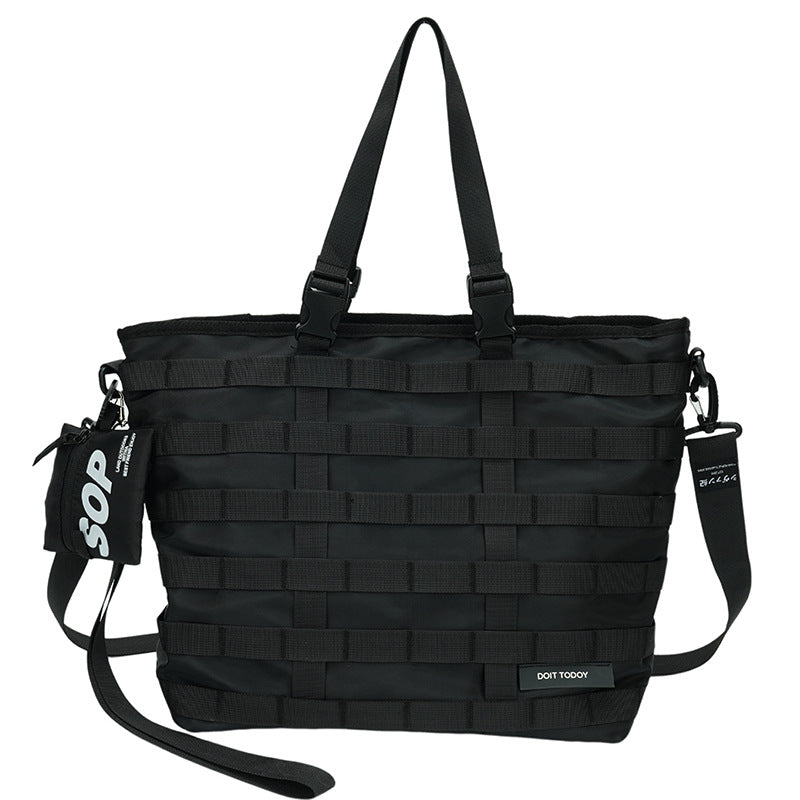 Capacity Style Simple Mechanical Unisex Oxford Shoulder Bags