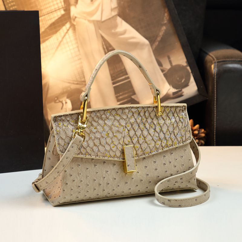 Women's Advanced Texture Real Fish Leather Kelly Bags