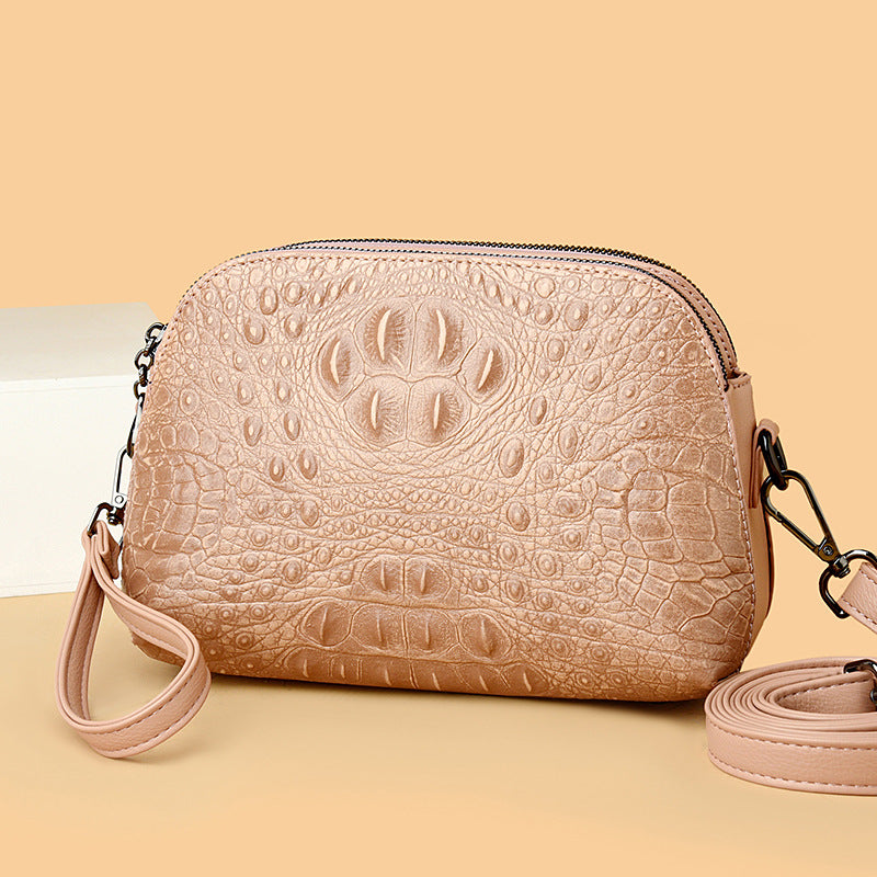 Women's Fashion Crocodile Pattern Shell Large Capacity Handbags