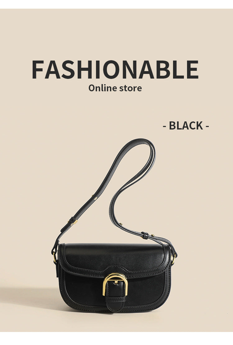 Women's Saddle Korean Retro Design French Shoulder Bags