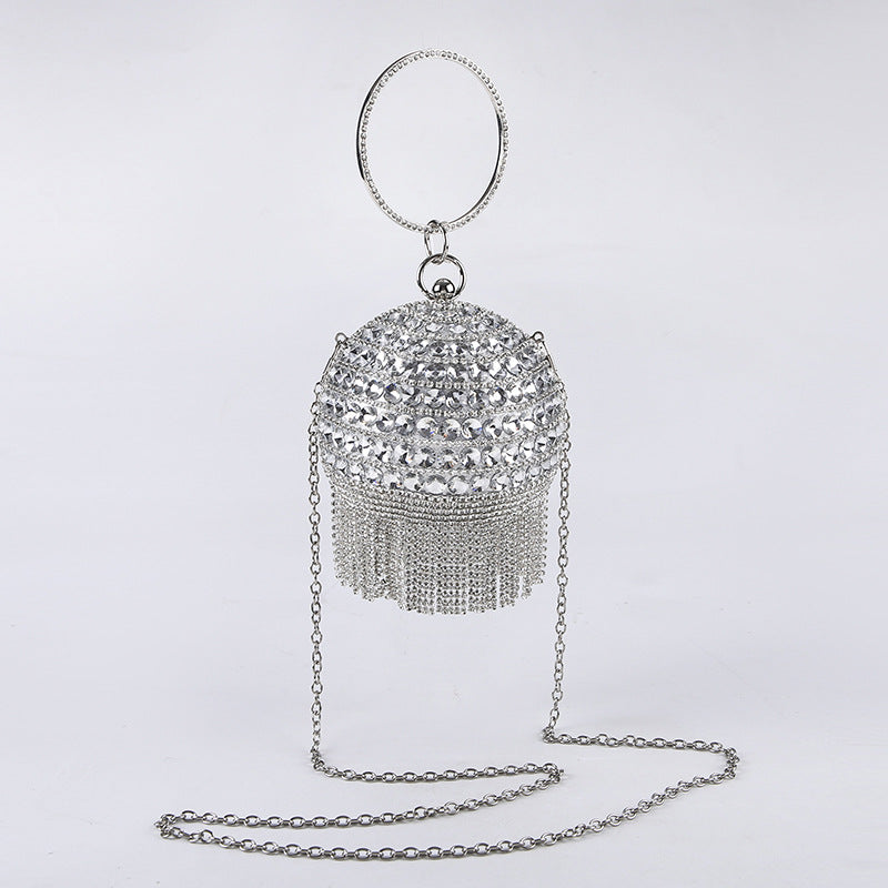 Diamond Tassel Shiny Rhinestone Portable Dinner Evening Bags
