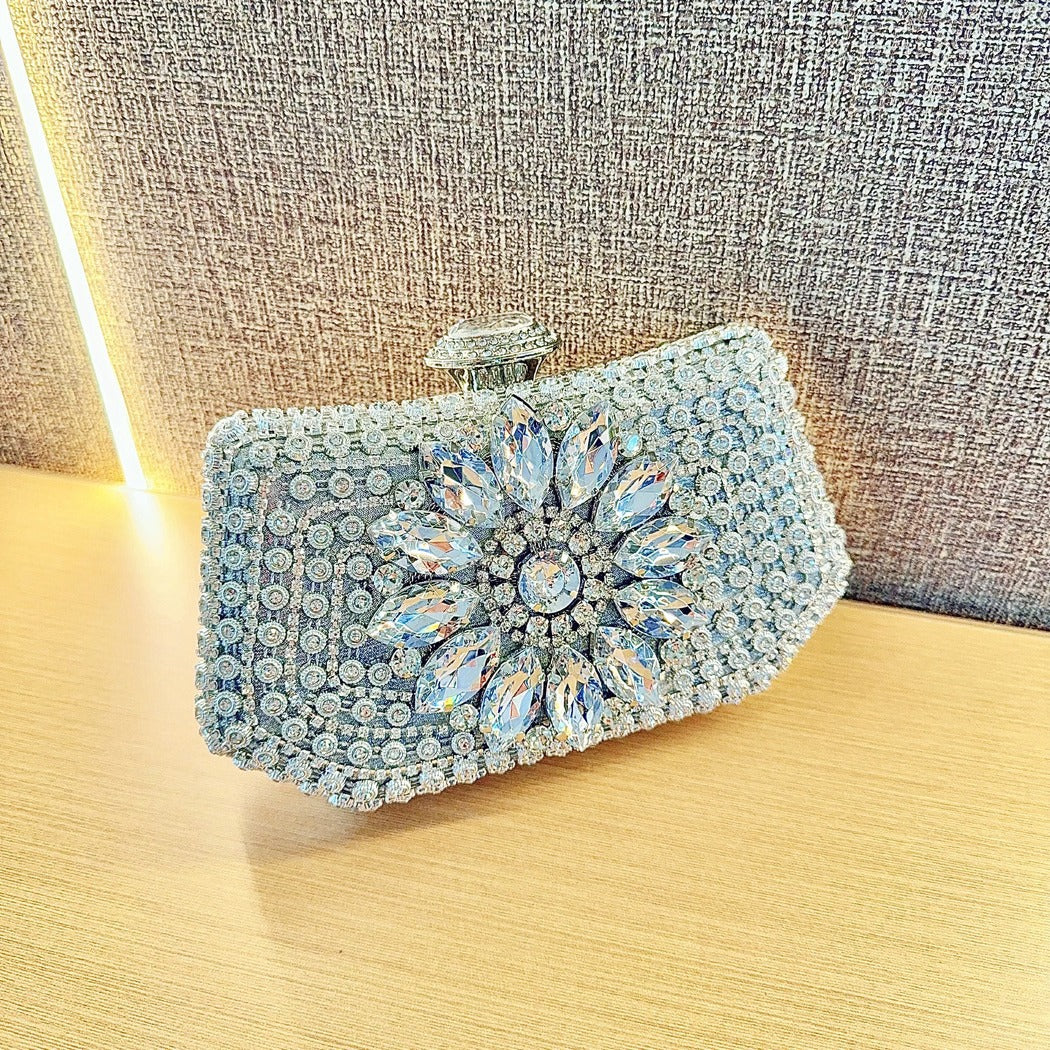 Women's Banquet Full Diamond Clutch Rhinestone Cheongsam Dinner Evening Bags