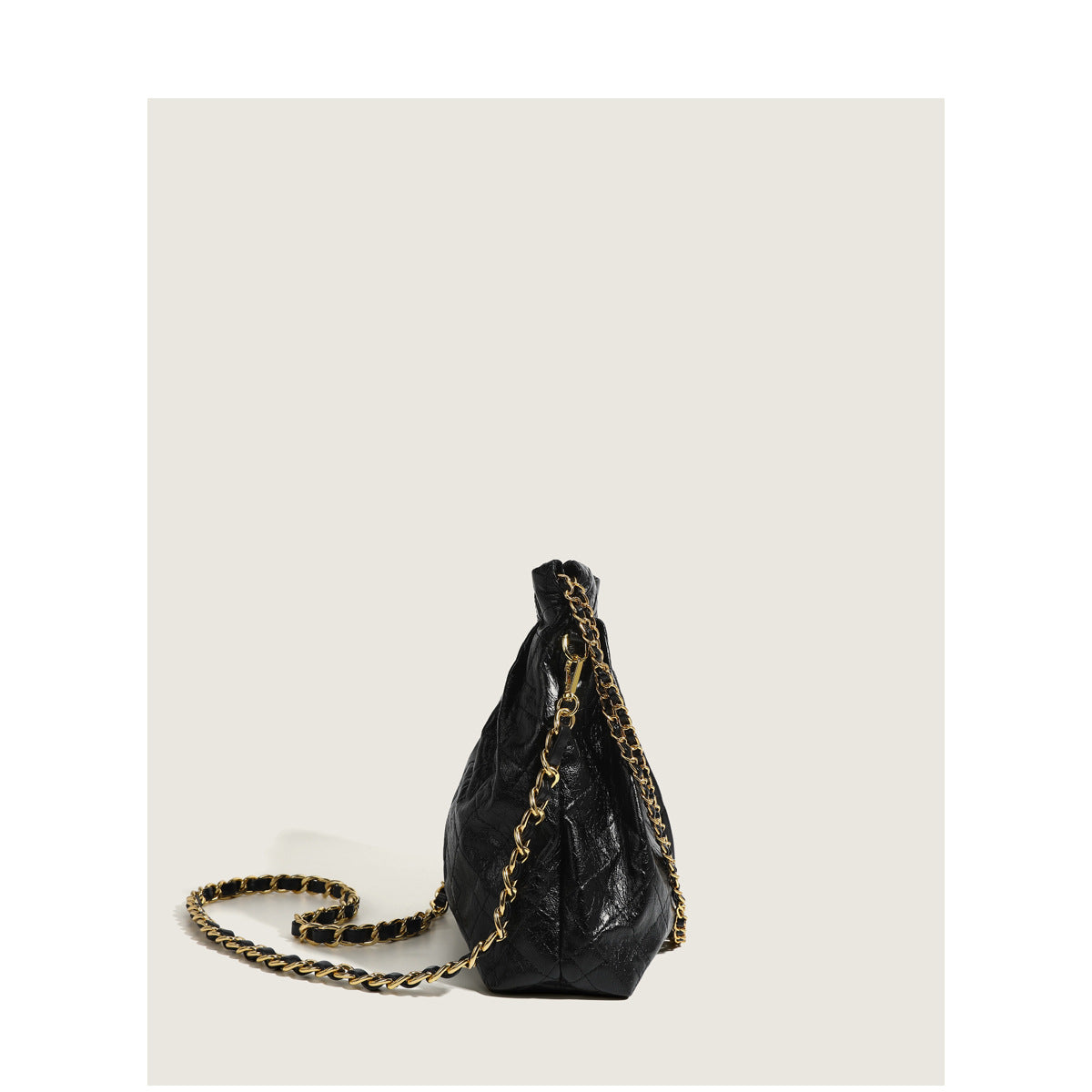 Women's Spring Rhombus Chain Stray Large Capacity Garbage Bags