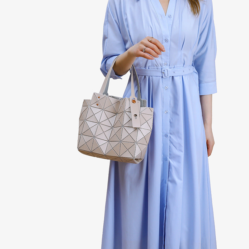 Women's Niche Geometric Diamond Pattern Box Crystal Handbags