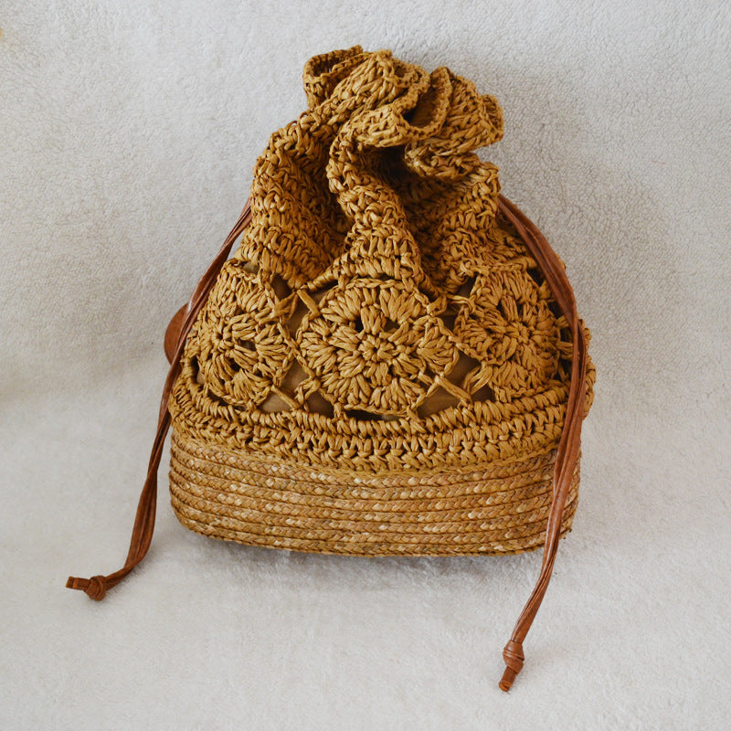 Women's Straw Beach Woven Portable Pastoral Style Handbags