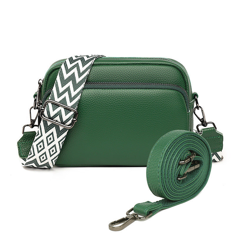 Women's Summer High-grade Niche Exquisite Western Style Contrast Color Leather Crossbody Bags
