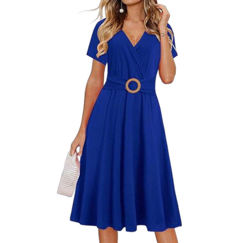 Women's Midi Dress Printed Expansion Beach Dresses