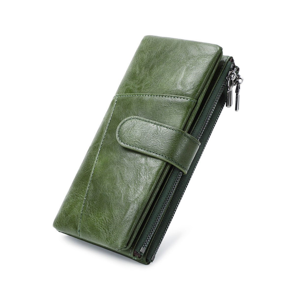 Women's Swiping Long Large Capacity Stitching Clutch Ladies Wallet