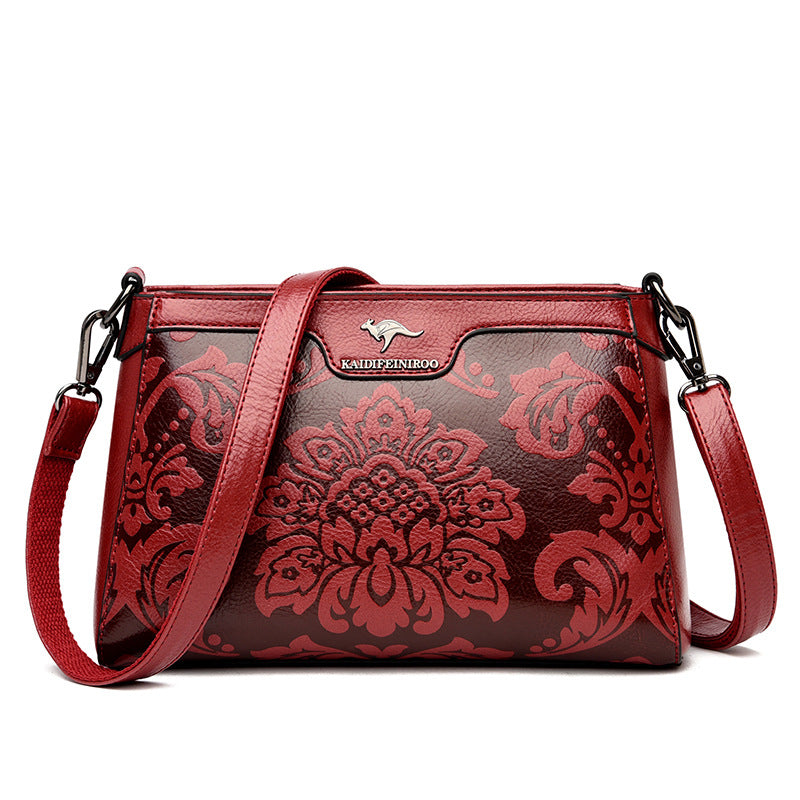 Women's Pretty Chinese Style Embossed Mother Shoulder Bags