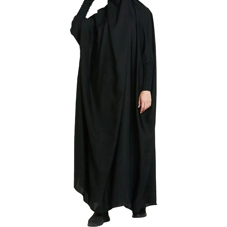 Muslim Elegant Dress Loose Simple Halal Clothing