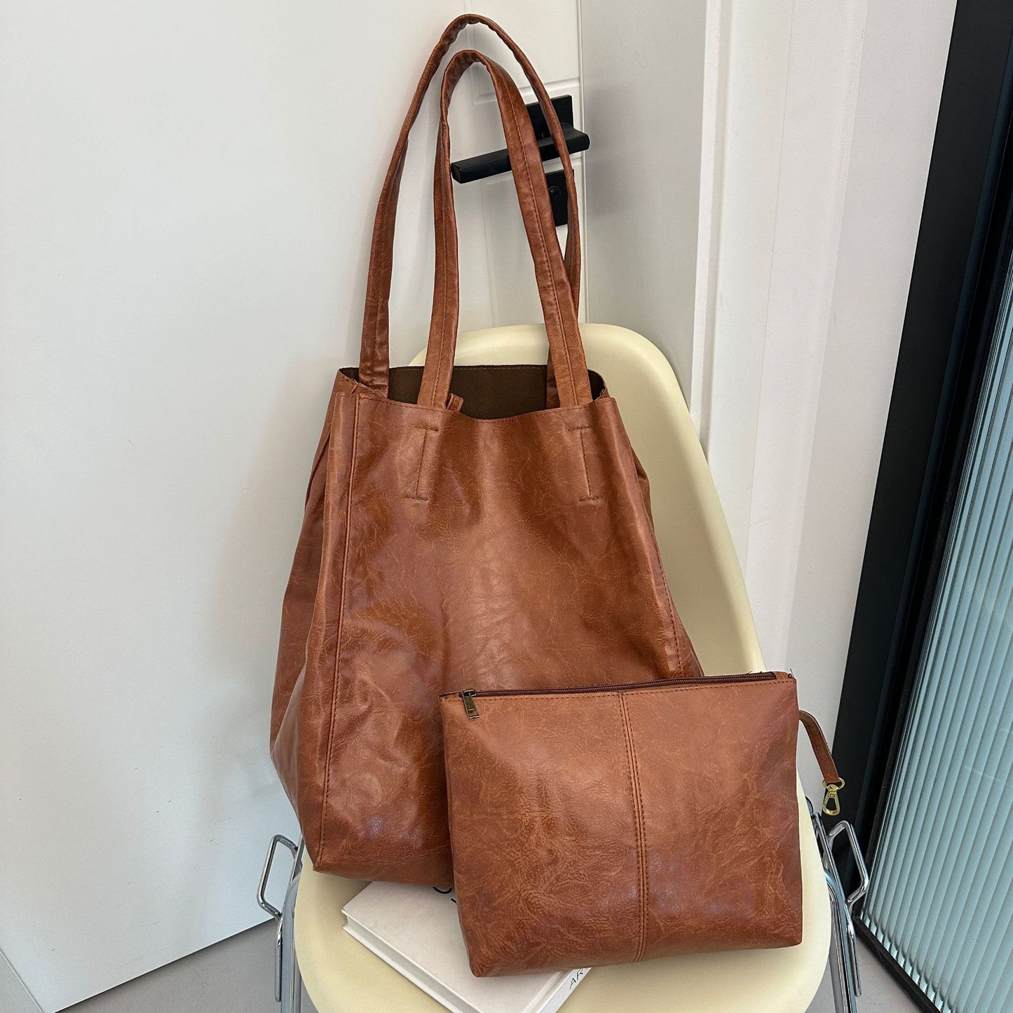 Women's Slouchy Large Capacity Totes Leather Tote Bags