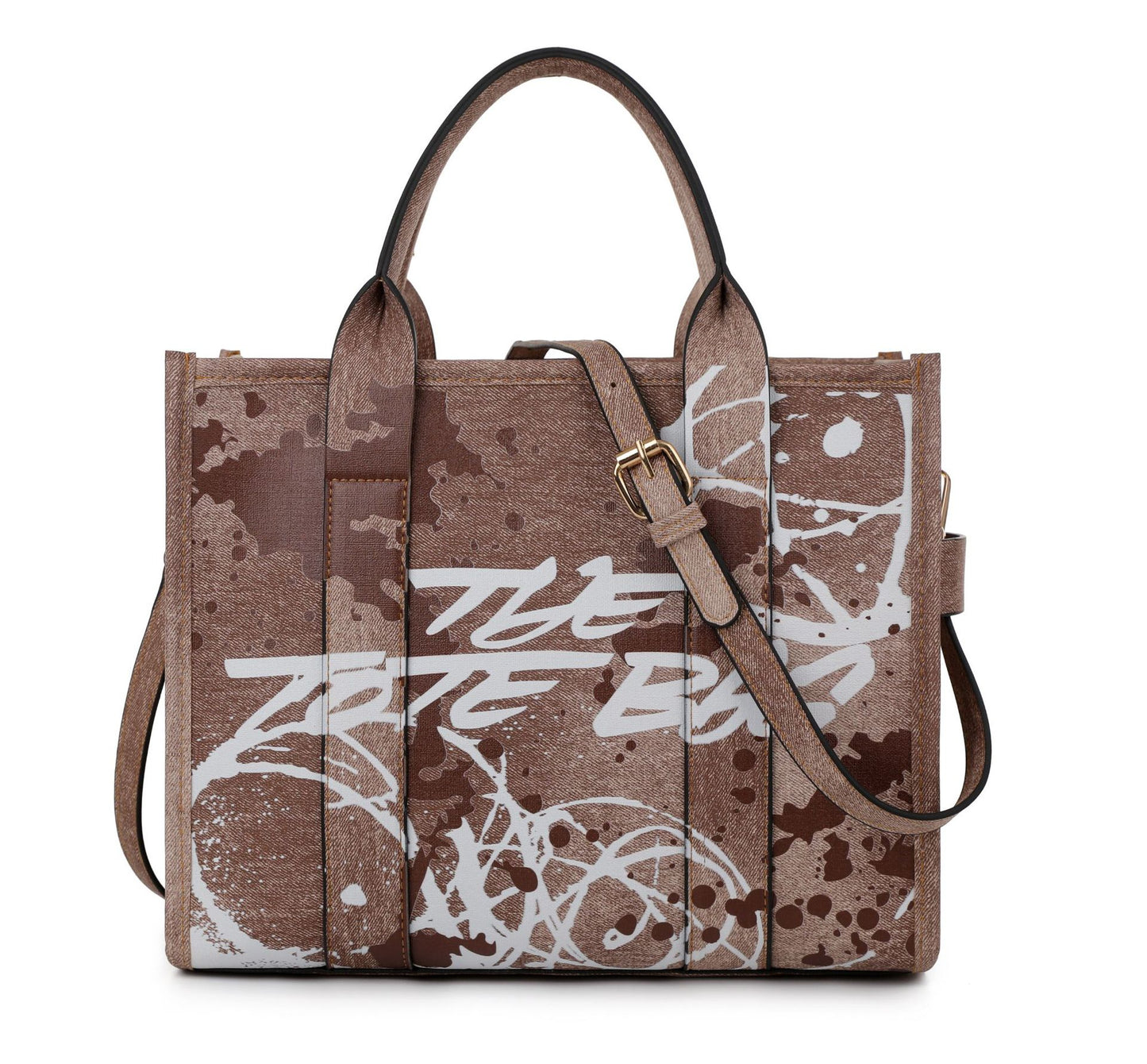 Women's Fashion Denim Pattern Large Capacity Tote Bags