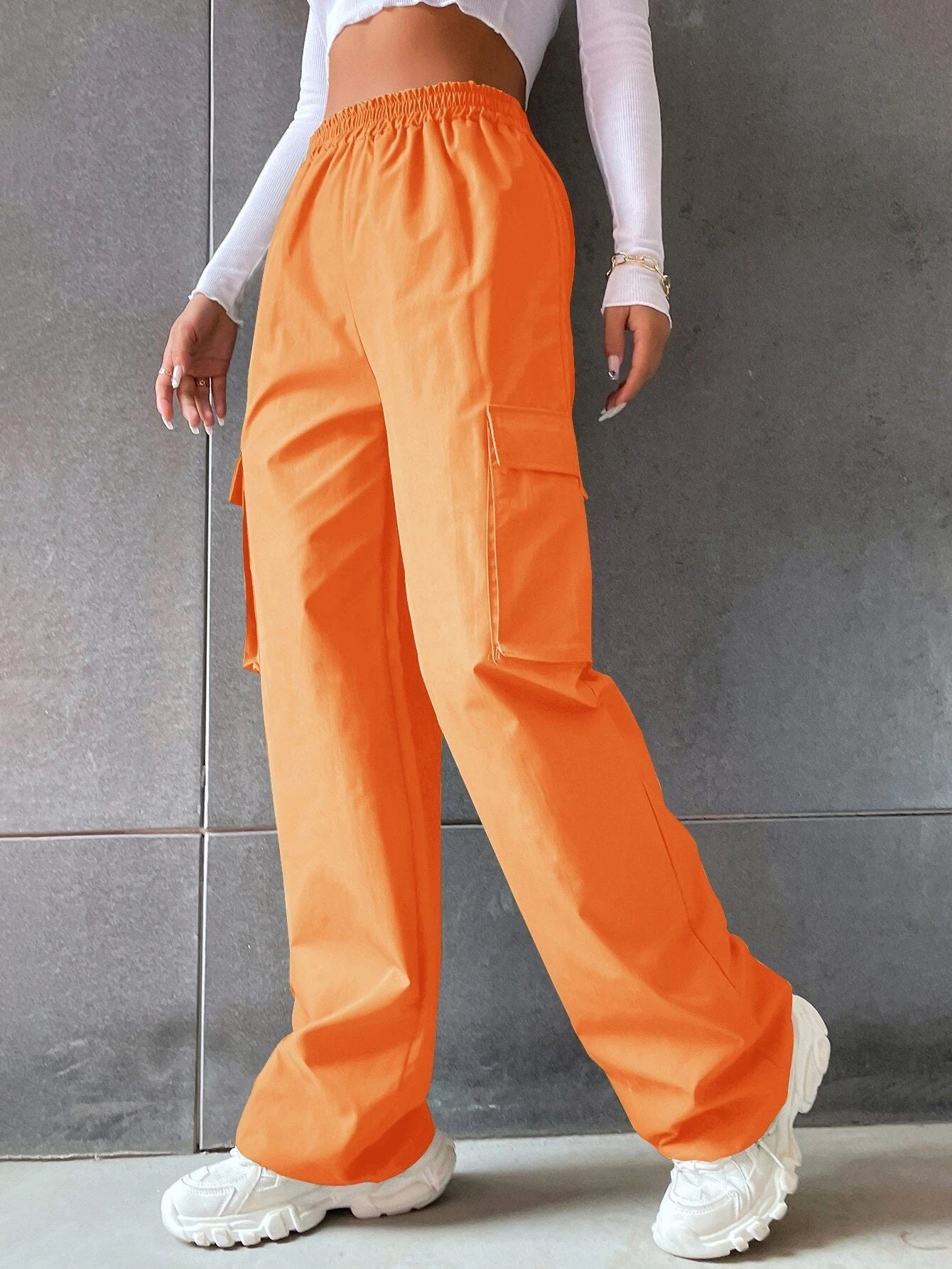 Belt High Waist Wide Leg Straight Suits