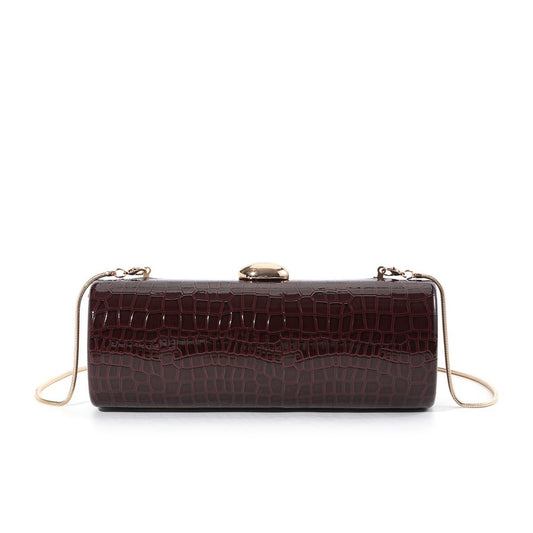Women's Retro Crocodile Pattern Leather Box Dinner Evening Bags