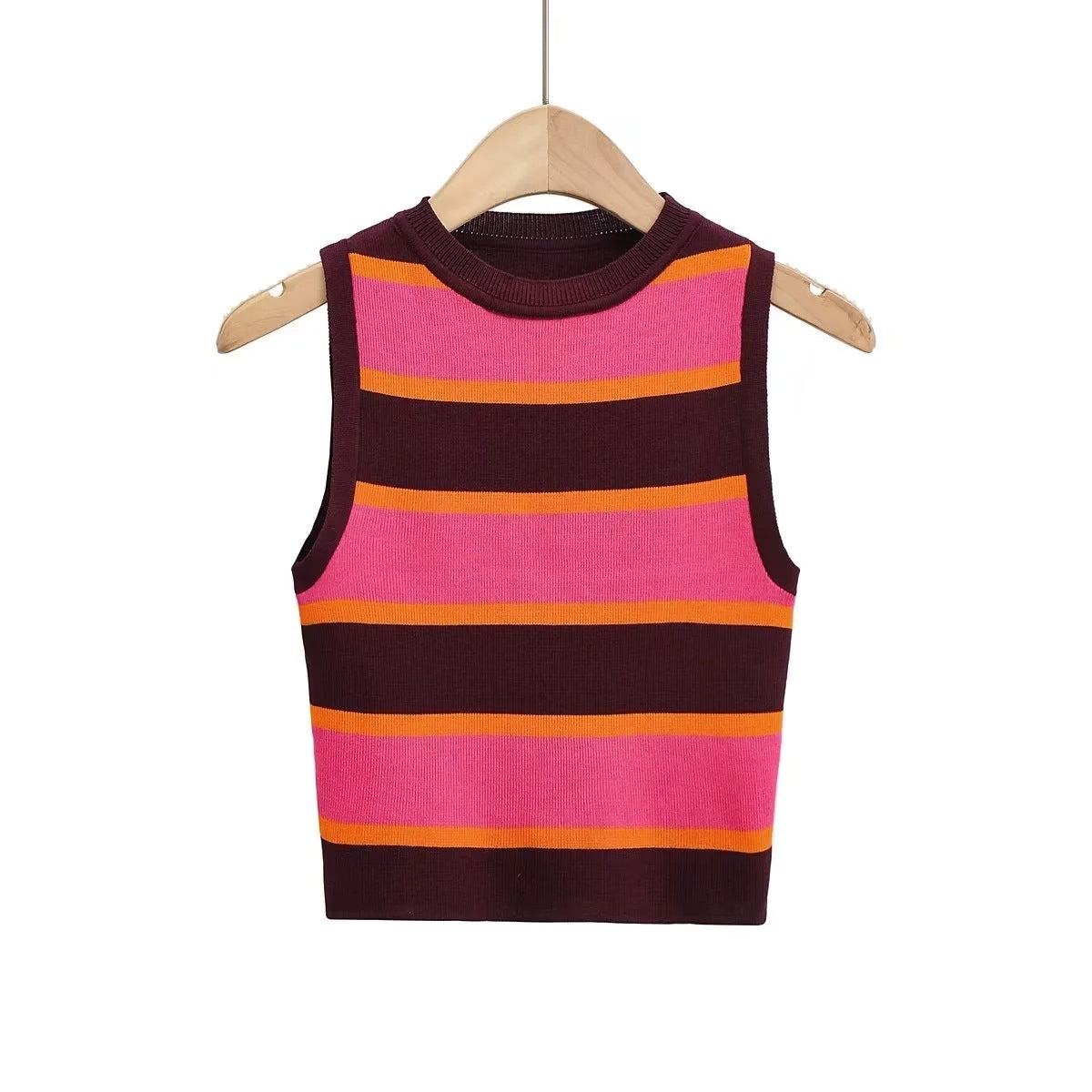 Women's Summer Sleeveless Elastic Knitted For Tops