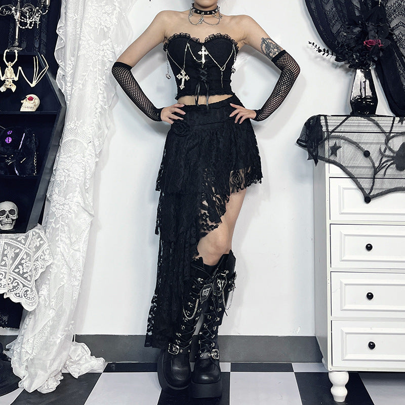 Women's Summer Sexy Hot Dark Style Gothic Cross Vests