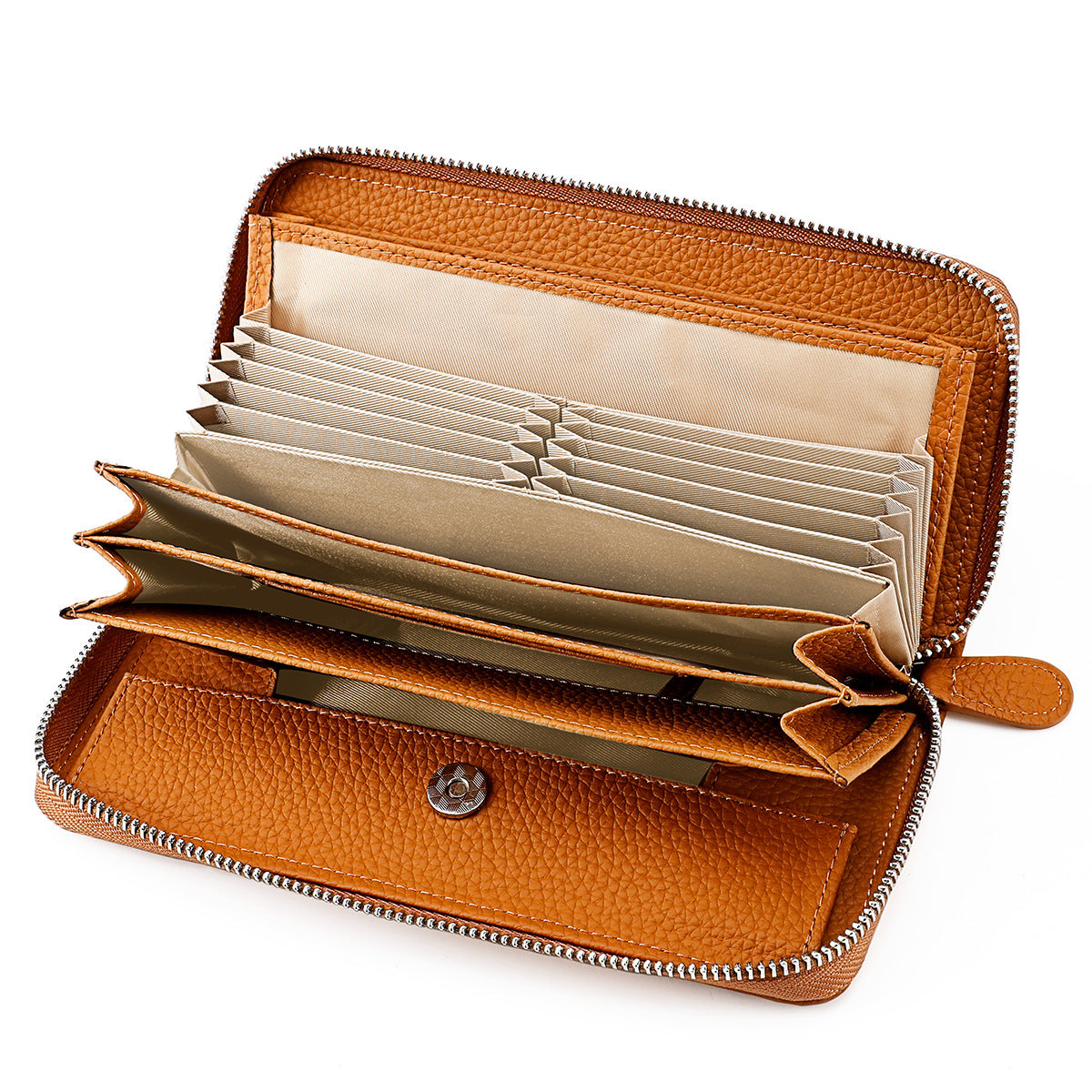 Women's Swiping Leather Long Style Expanding Clutch Ladies Wallets
