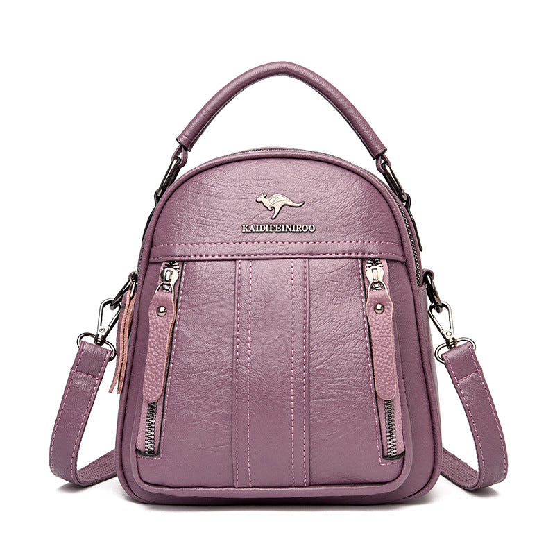 Women's Western Style Shell Korean Fashionable Sheepskin Backpacks