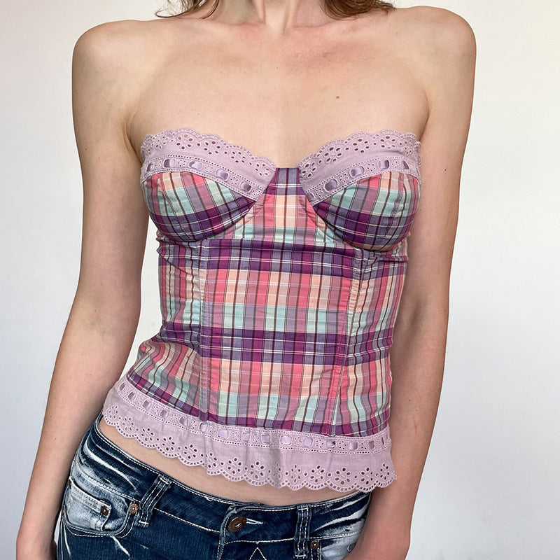 Hot Sexy Waist Trimming Slimming Contrast Tops