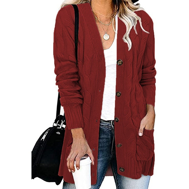 Women's Casual Knitted Large Loose Button Female Cardigans