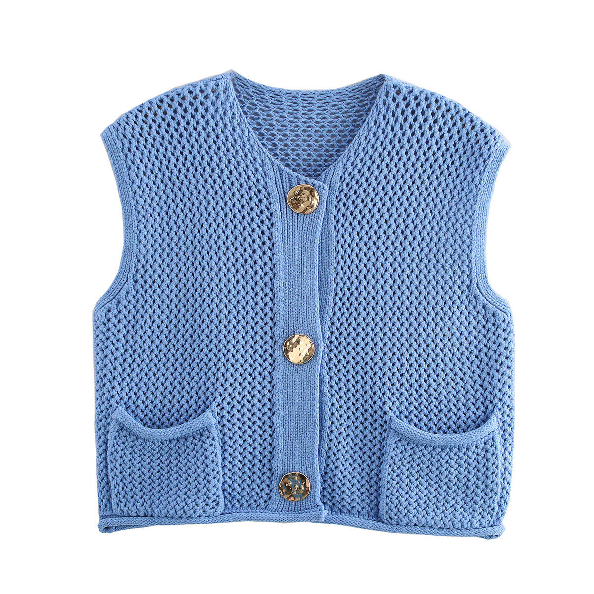Women's Summer Street Fashion Thick Needle Knitted Vests