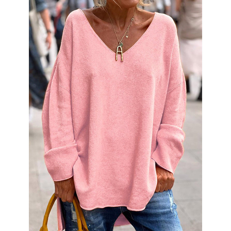 Women's Color Long Sleeve Loose Casual Comfortable Blouses