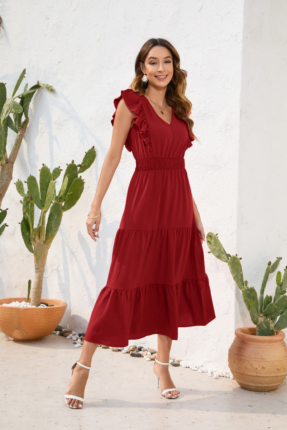High Waist Cake Dress Long Casual Dresses