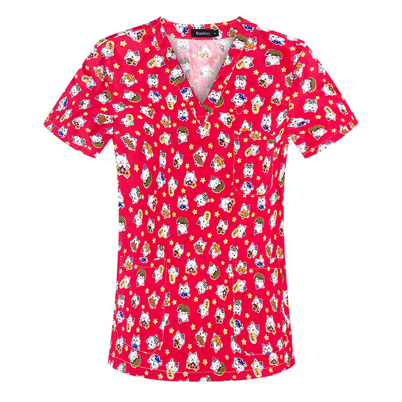 Sleeve Split Doctor Hand Washing Summer Thin Cotton Uniform