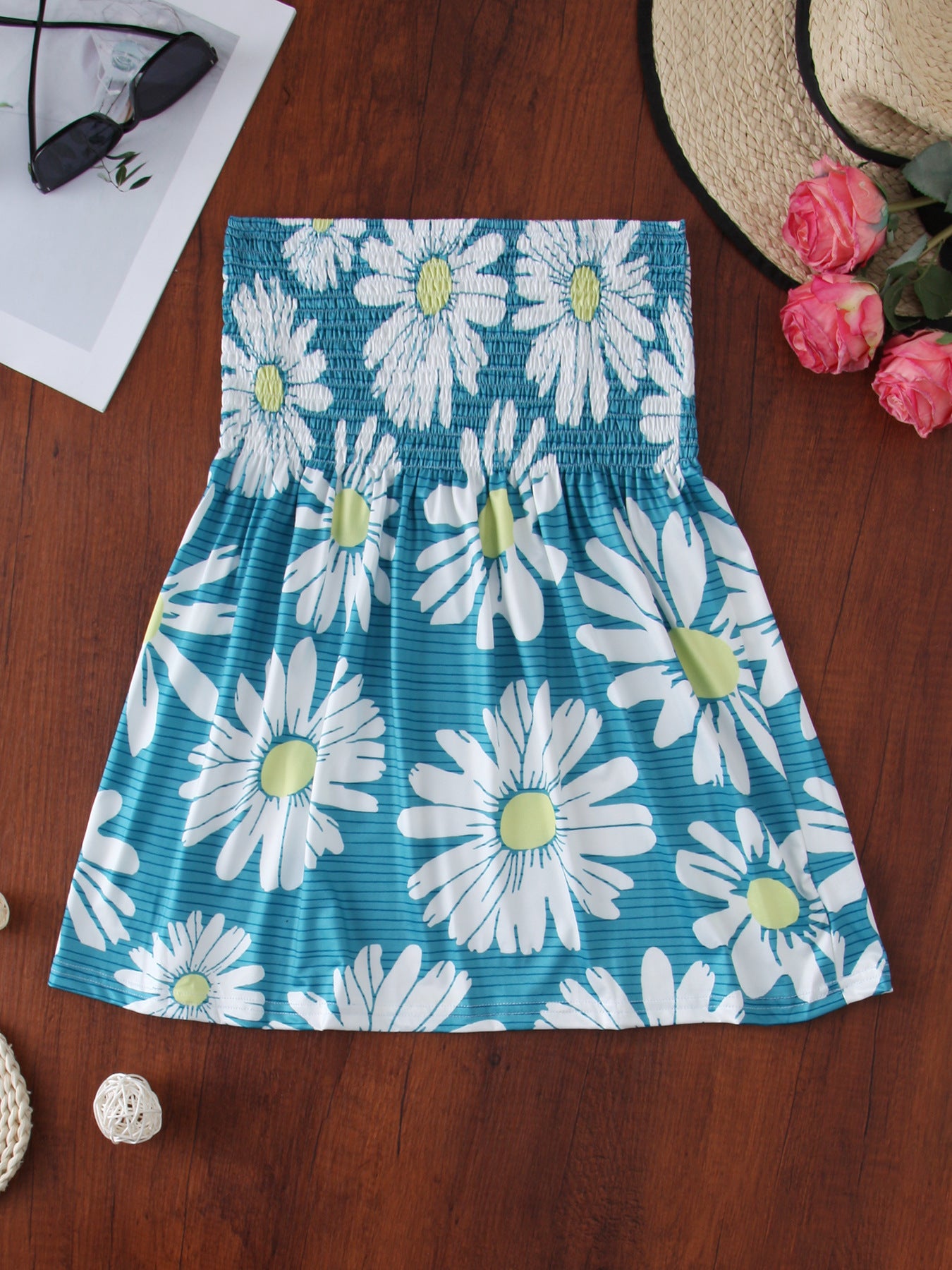Summer Beach Floral Tube Bohemian Strapless Tops
