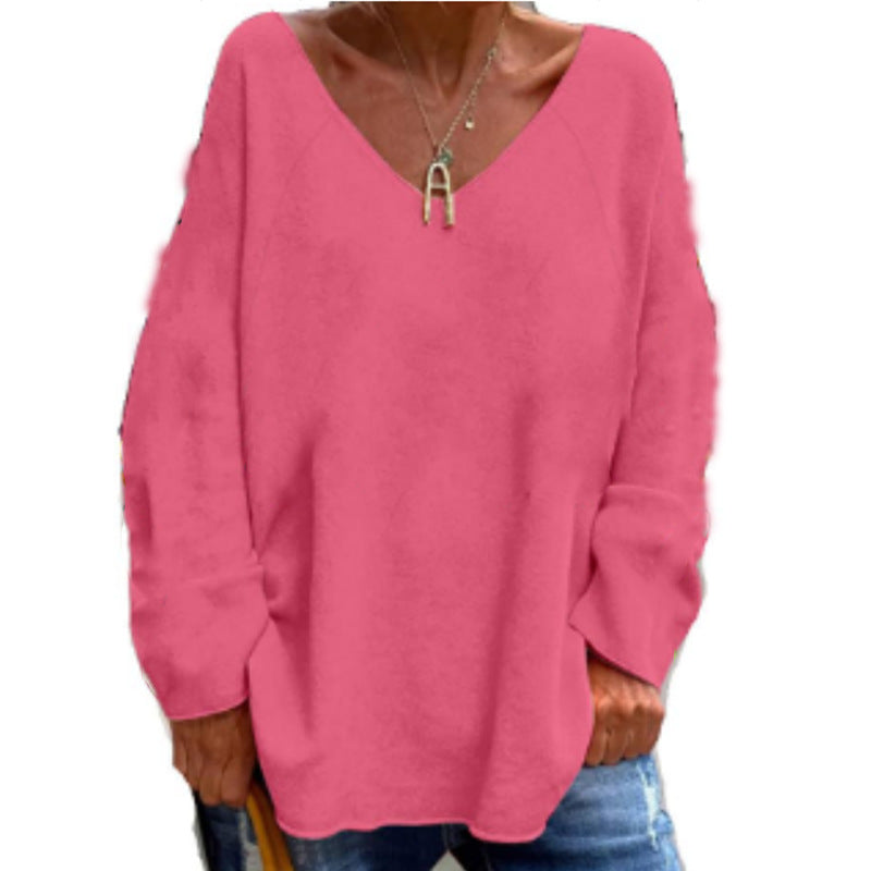 Women's Color Long Sleeve Loose Casual Comfortable Blouses