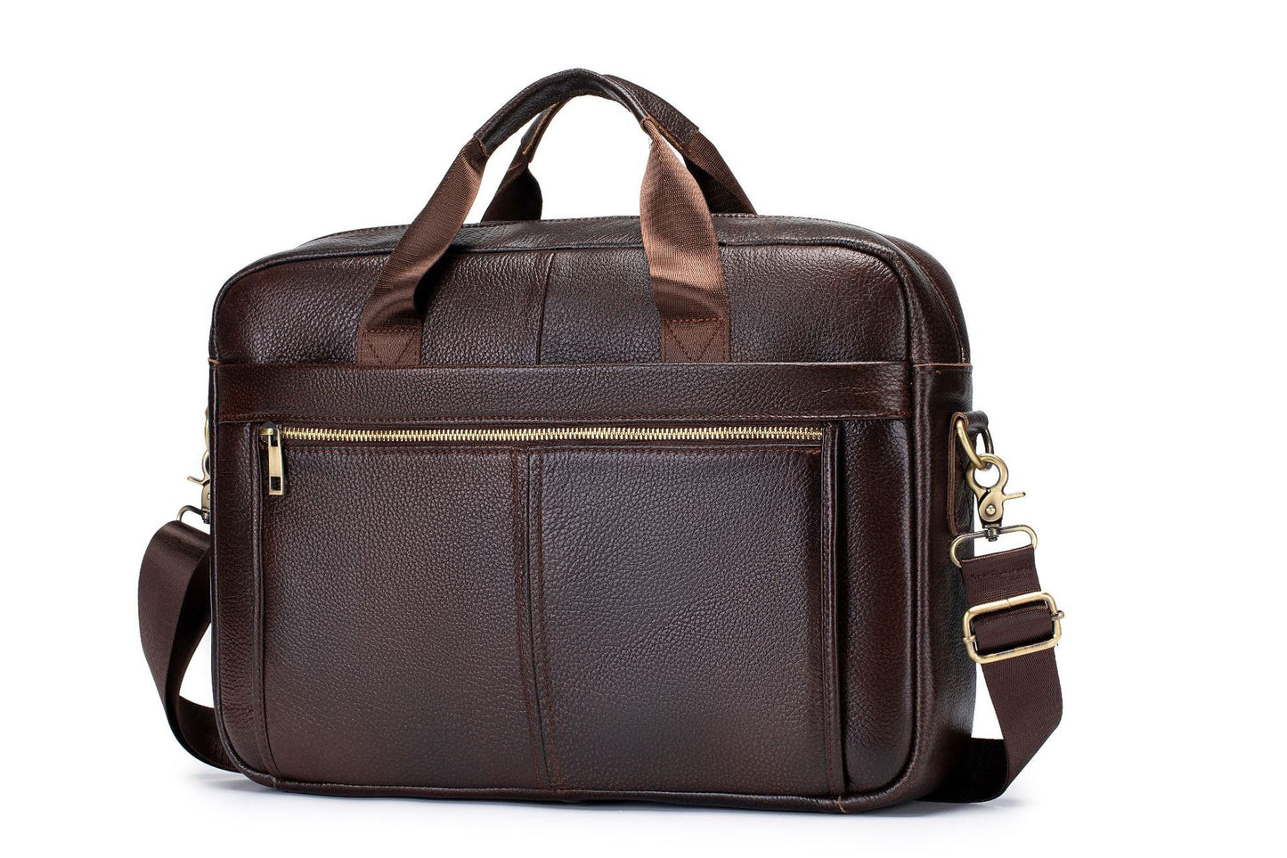Men's Business Computer Top Layer Leather Bags