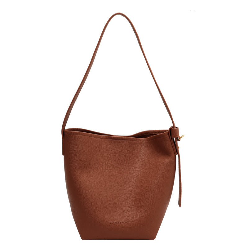 Women's Lady Vintage Lychee Pattern Big Fashionable Bags