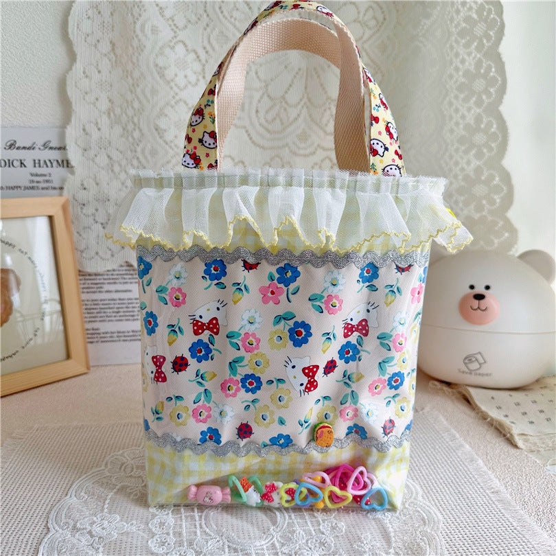 Cartoon Gift Hand Transparent Quicksand Candy Handbags