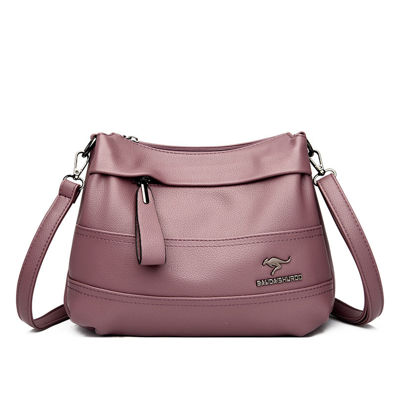 Women's Stitching Large Capacity Mom Fashion Soft Crossbody Bags